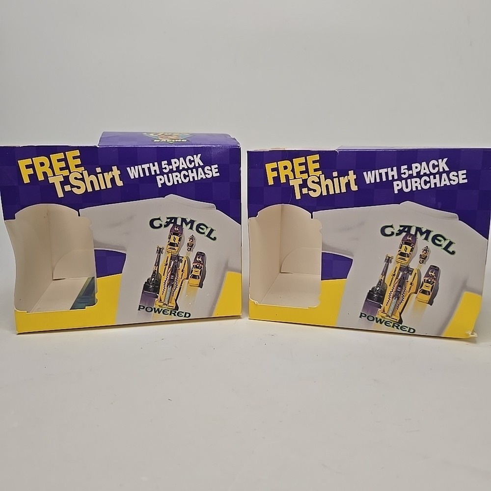 Vintage 90s Camel Smokin Joes Racing Pocket T Shirt Adult XL White USA Lot Of 2